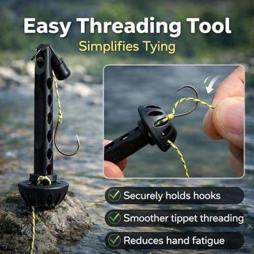 Fly Fishing Magnetic Fly Threader, Fishing Accessory to Easily Rig Small Flies & Tippet on Water, Make Fly Tying Simpler (3) — view 2