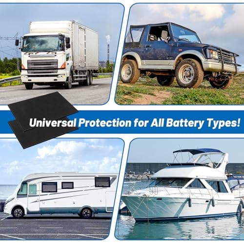 3 Pcs Battery Protector Mat, 8 X 12 Inches Battery Acid Absorber Mat, Anti Shock and Corrosion Mat for Battery, Anti Vibration Pads for Rvs, Cars, Boats and Trucks (3) — view 5