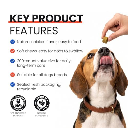 Dog Allergy Chews 200 Ct - Itch Relief for Dogs Immune Support with Colostrum Probiotics & Omega 3 - Seasonal Allergies Anti-Itch Skin & Coat Supplement, Itchy Skin & Paw Relief Bites - Chicken Flavor — view 5