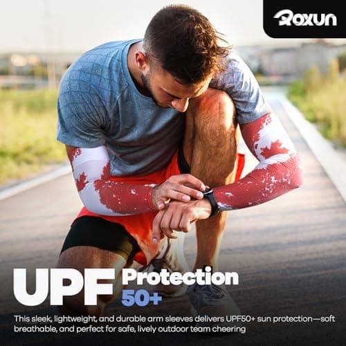 ROXUN 2 Pairs Flag Arm Sleeves Cooling UV Protection for Men Women Soccer Football Sports Mexico Flag-1 — view 3