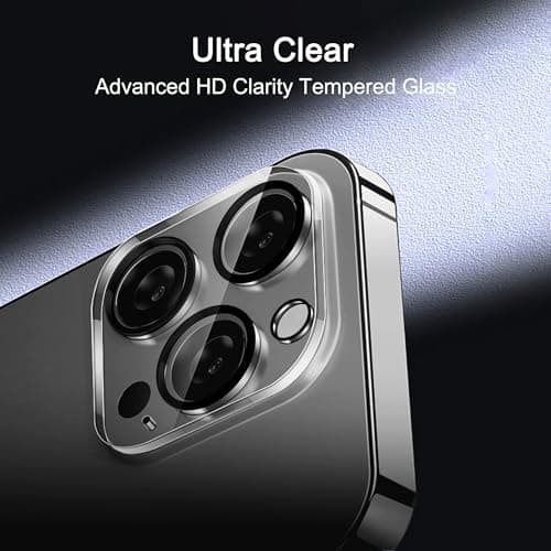 Ailun 3Pack Privacy Screen Protector for iPhone 16 Pro Max [6.9 inch]+3Pack Camera Lens Protector,Dynamic Island Compatible,Anti Spy Tempered Glass[9H Hardness]-HD — view 4