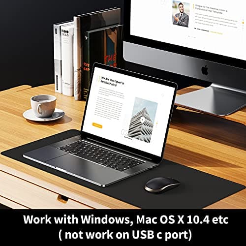 VssoPlor Wireless Mouse, 2.4G Slim Portable Computer Laptop Mouse with Nano Receiver Quiet Silent Optical Mice for Notebook, PC, Laptop, Computer-Black and Gold — view 7