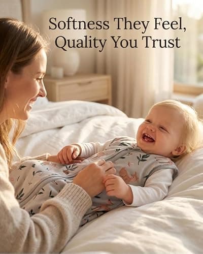 TURMEWU 3 Pack Baby Sleep Sack 6-12 Months 100% Organic Cotton, 0.5 TOG Lightweight Wearable Blanket, 2-Way Zipper Sleeping Bag, Cotton&Fawn&Grey — view 5
