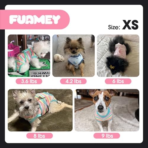 FUAMEY Dog Recovery Suit Male,Dogs Surgery Neuter Suits Puppy Spay Shirts for Female Protect Dog's Skin Anti Licking Abdominal Wounds Doggie Onesie Pet Bodysuit Alternative to Cone Black XS — view 6