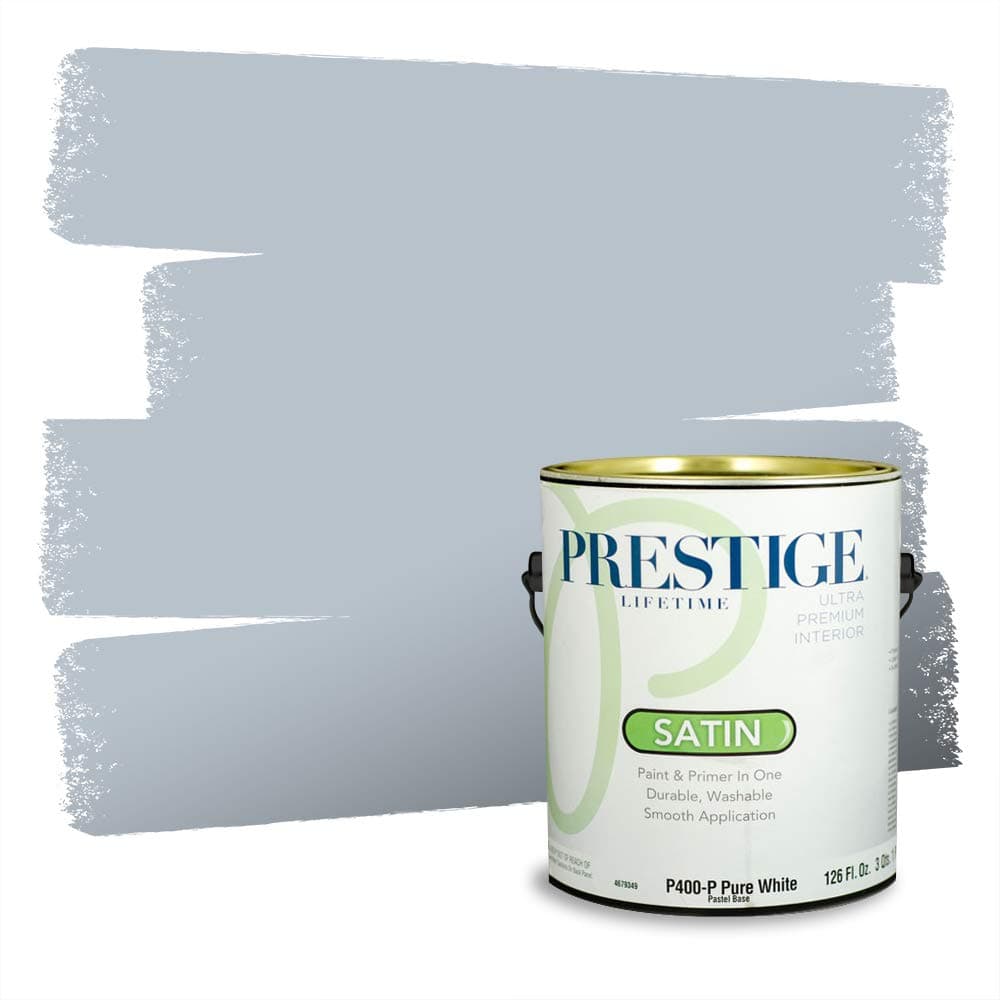 PRESTIGE Paints Interior Paint and Primer In One, 1-Gallon, Semi-Gloss, Comparable Match of Valspar* Dewdrop* — view 546