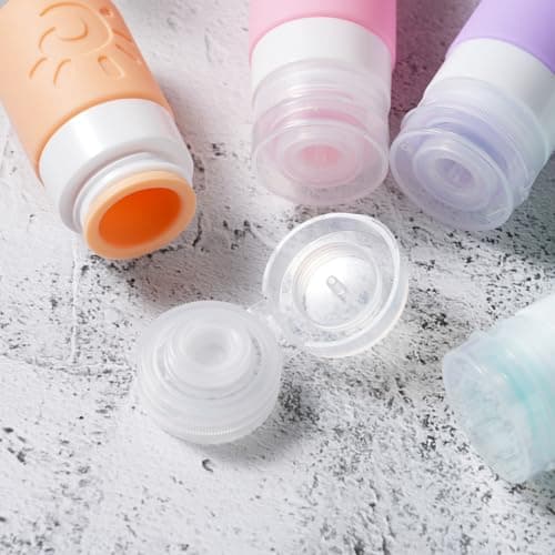 Zafit 18 Pack travel Bottles for Toiletries, TSA Approved Silicone Travel Containers Leak Proof Refillable Travel Accessories for Shampoo Conditioner Lotion Body Wash(Multicolored C) — view 2