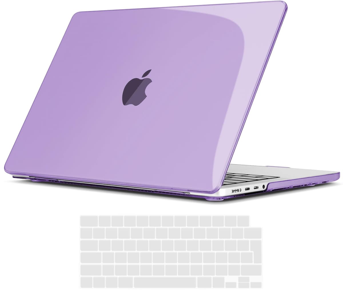 TECOOL Case compatible with MacBook Air M1 & MacBook Air 13 inch Retina 2020 2019 2018 (A2337 A2179 A1932), Plastic Snap On Hard Shell Cover & UK EU Keyboard Protector, Crystal Clear (Glossy) — view 62