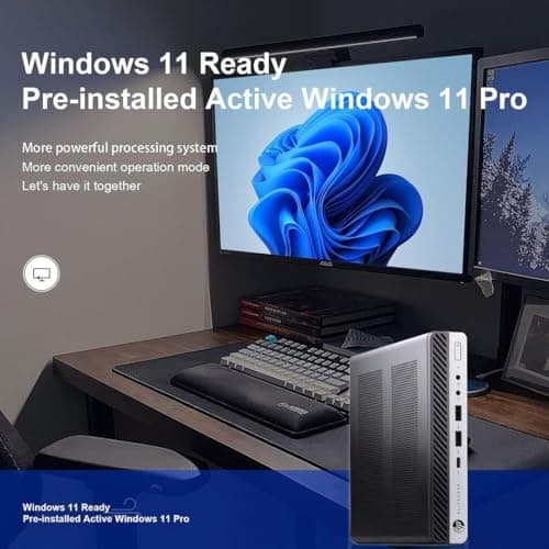 HP ProDesk 600 G3 Mini PC Desktop Computer, Intel Core i5-6500 (Quad Core) 8GB RAM 256GB PCIe Solid State Drive USB-C, Keyboard & Mouse, WiFi, BT, Windows 11 (Renewed) — view 5