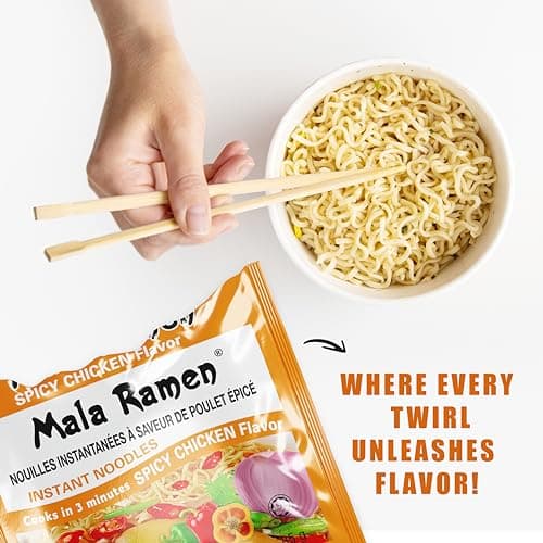 Mala Ramen Instant Noodle - Spicy Chicken Noodles 85G (Case Of 24) 2.04 Kg - Cooks In 3 Minutes — view 5