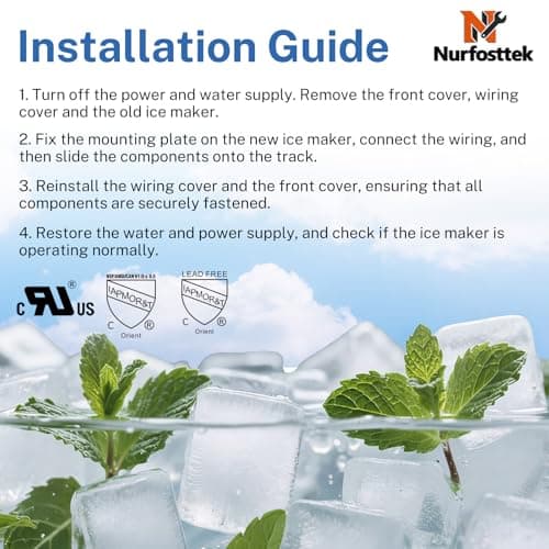 Nurfosttek 2198597 Ice Maker, 185W 115V 60Hz, Fit for Whirlpool, Maytag — view 3