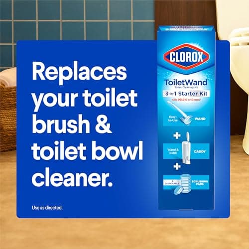 Clorox ToiletWand Toilet Bowl Cleaner- Toilet Brush, Storage Caddy and 16 Disinfecting Refill Heads — view 6