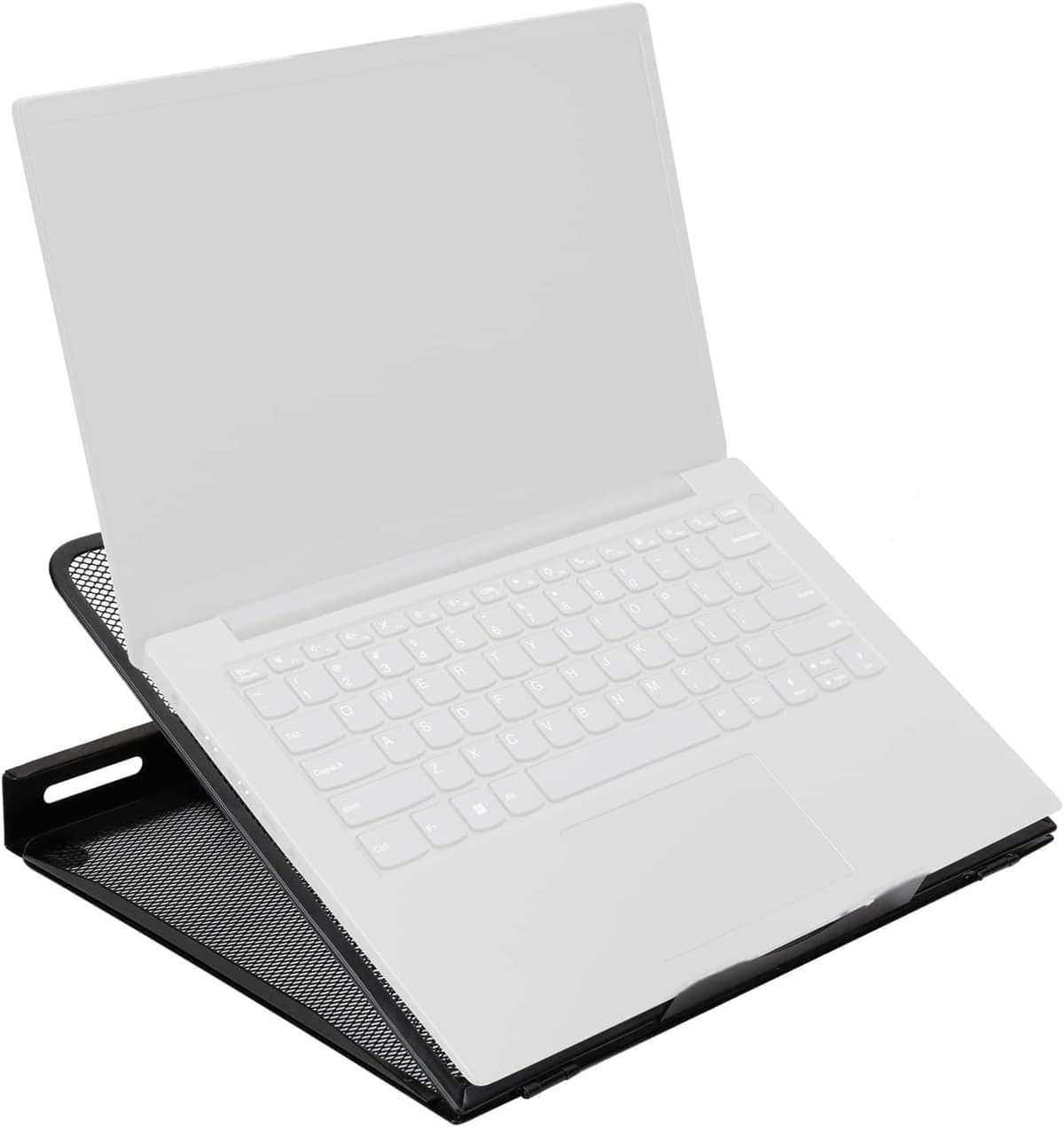 Amazon Basics Soporte de portátil ergonómico, ajustable y con ventilación, apto para portátiles de hasta 17,3 pulgadas, Negro, 33 x 28,7 x 18,5 cm — view 5
