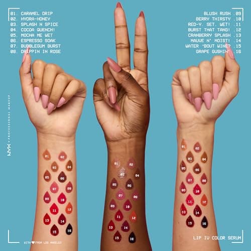 NYX Professional Makeup Lip IV Hydrating Gloss Stain, Lip Gloss, Infused with VITAMINS & COCONUT WATER, Up to 12HR Hydration, High Pigment, Wet Shine Finish, Shade: Mocha Me Wet — view 7