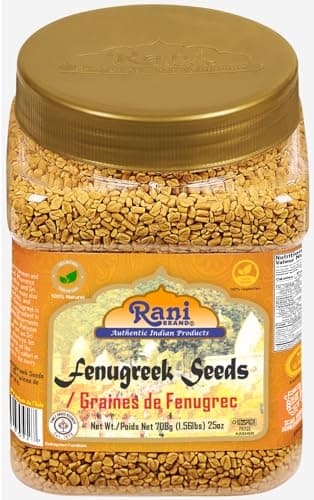 Rani Fenugreek (Methi) Seeds Whole 25oz (1.56lbs) 708g PET Jar, Trigonella foenum graecum ~ All Natural | Vegan | Gluten Friendly | Non-GMO | Indian Origin, Used in Cooking & Ayurvedic Spice — view 6