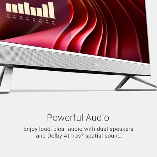 Dell 24 All-in-One Desktop ec24250-23.8-inch FHD Touch Display, Intel Core 5 Processor 120U, Intel Graphics, 16GB DDR5 RAM, 512GB SSD, Windows 11 Home, Onsite Service+6 Months Retail Migrate - White — view 5