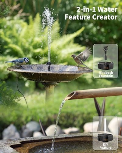 POPOSOAP 4W Solar Fountain Pump with Filter Box, Solar Powered Water Pump Kit with Fountain Nozzles & PVC Tubing for Bird Bath, Garden, Outdoor Fish Tank & Backyard Decor P3035 — view 3