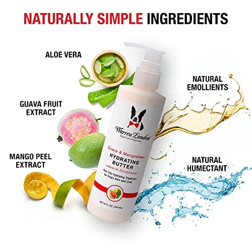 Warren London Hydrating Butter Leave in Pet Conditioner for Dogs | Lotion for Skin and Coat | Aloe Puppy & Dog Conditioner for Hair Detangler, Dry Skin, & Pet Fur Dandruff | Made in USA | Guava 8oz — view 6