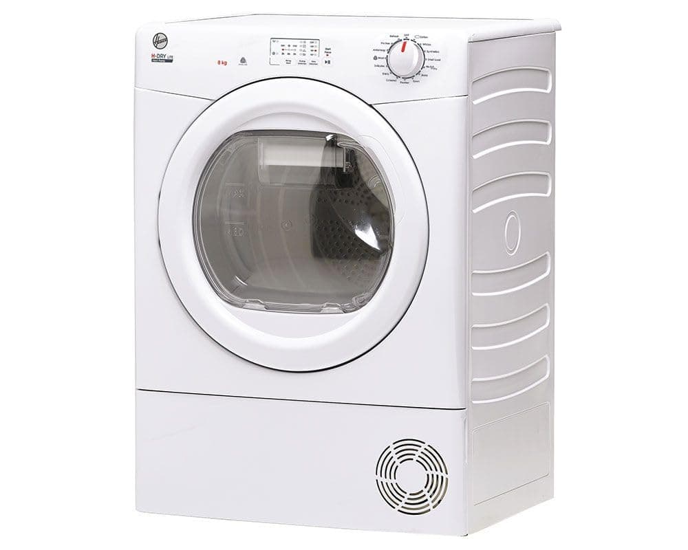 Hoover H-DRY 300 HLEH8A1LE 8KG Capacity, Front Load,A+ Energy,14 Programmes, Sensor Dry, Anti Allergy, Freestanding Heat Pump Tumble Dryer - Inside Water Container - White - HxWxD(cm) 85x60x59 — view 2