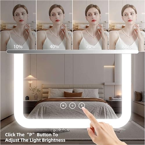 Shinerva 13.1"×16.7" Vanity Mirror with Lights, LED Makeup Mirror — view 3