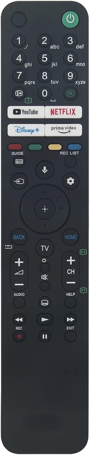 Mando de Voz de Repuesto para Sony Bravia Smart TV (2019-2025) RMF-TX520E, Compatible con Google TV, OLED, LED 4K/8K UHD, con Botones Youtube, Netflix, Disney+, para Series X80J, X90J, A80J, KD/XR — view 3