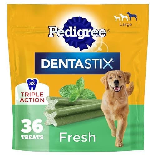 Pedigree Dentastix Large Breed Dog Dental Treats, Fresh, 36 Count