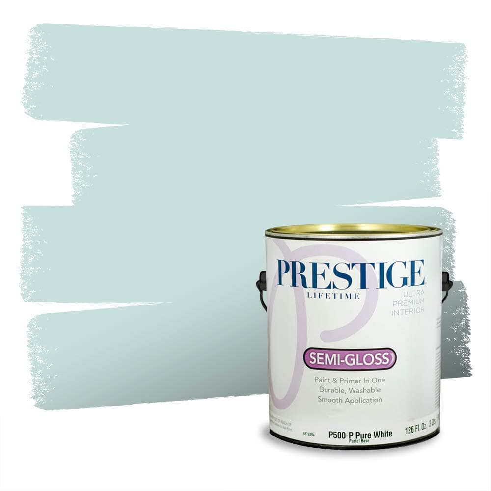 PRESTIGE Paints Interior Paint and Primer In One, 1-Gallon, Semi-Gloss, Comparable Match of Valspar* Dewdrop* — view 431