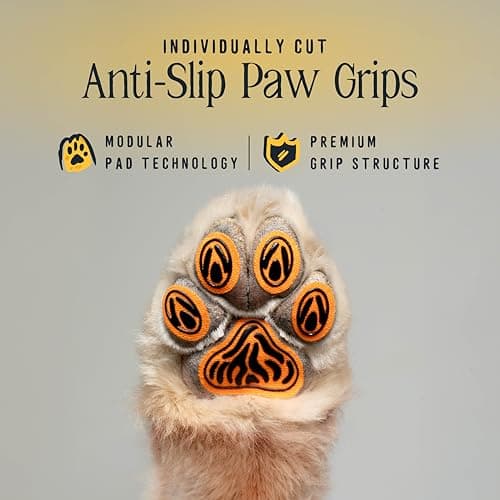 DOK TigerToes Premium Paw Grips for Senior Dogs, 40ct of Pre-Cut Anti Slip Dog Paw Pads for Hardwood Floors, Provides Traction for Slipping (40 Total Grips, Size Medium)