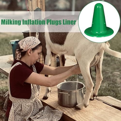 10Pcs Milking Inflation Plugs Liner, 2.3x2.4" Plastic Cow Milking Supplies Fits Cow Goat Milker — view 4