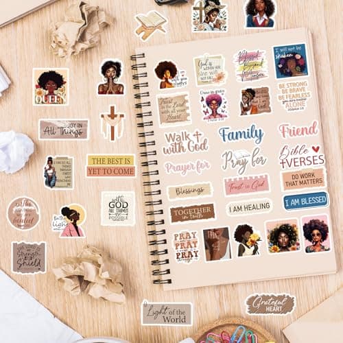 Vemfare 50 Pcs Prayer Board Supplies Black Women Prayer Stickers for Women — view 4