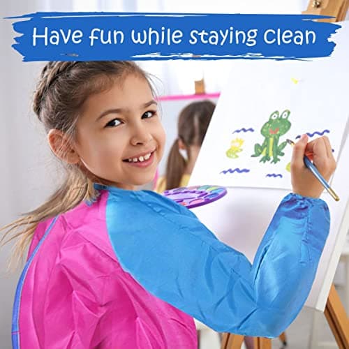 Kids Painting Set, Washable Paint for Kids 10 Colors, 7 Paintbrushes, Paint Palette, Painting Smock, Non Toxic Tempera Paints 2 oz Each,Paints for Toddlers Gifting bundle Art, Crafts — view 5