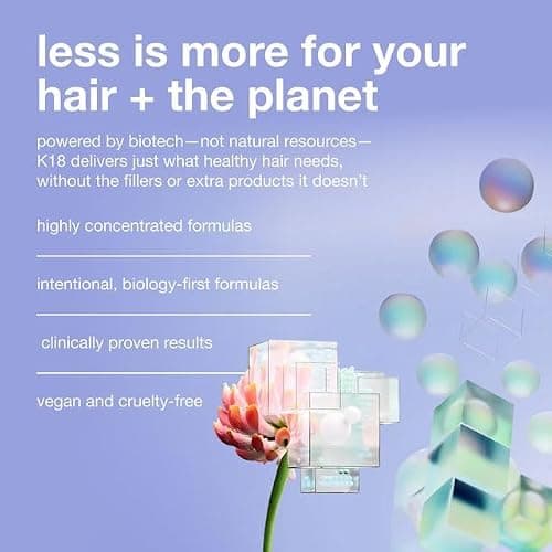 K18 Leave-In Molecular Repair Hair Mask - Peptide Hair Treatment Mask for Bleach, Color, Chemical + Heat Damaged Strands - Immediate + Lasting Damage Reversal in 4 Minutes (0.5 Fl oz) — view 9