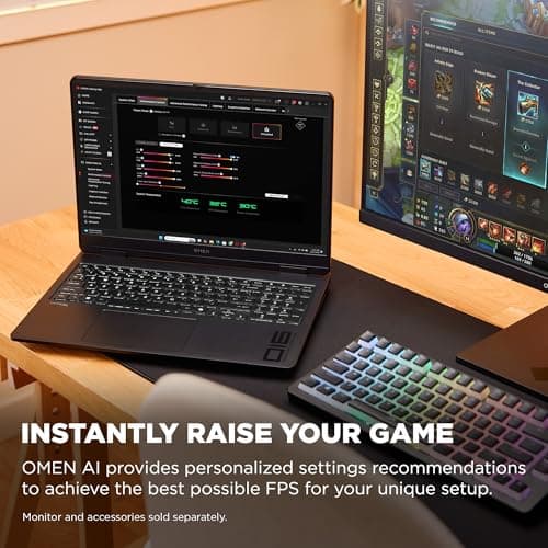 HP OMEN 16 Gaming Laptop, Intel Core 7-240H, 32GB DDR5, 1TB SSD, NVIDIA GeForce RTX 5070 GPU (8GB GDDR7), 2K IPS sRGB 144Hz VRR Display (1920x1200), Windows 11 Home, Shadow Black (16-am0030ca) — view 5