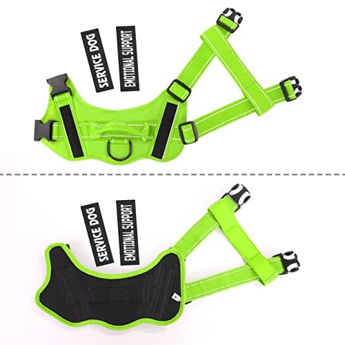 voopet Service Dog Harness, No-Pull Emotional Support Pet Vest Harness, Reflective Breathable and Adjustable Pet Halters for Small Medium & Large Dogs (with 4 PCS Removeable Tags) — view 3