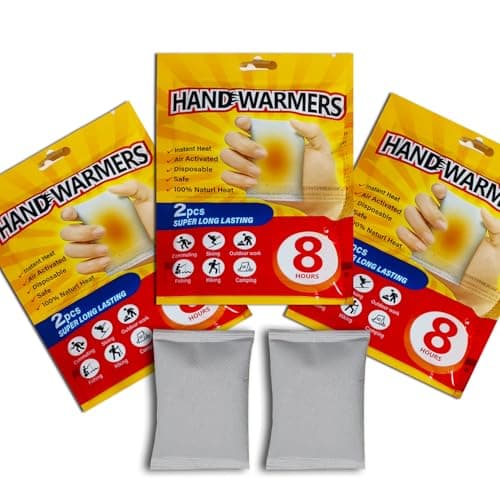 Hand Warmers, Lasts 8hrs, Heats Fast, 2-3 Min Activation, Heated Hand Warmers, Camping, Hiking, Skating, Skiing, Hunting, Fishing; Blizzards, Cold Winter or Summer Nights (3) — view 4