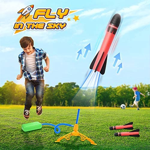 Toys for Boys Age 3-12, Notique Rocket Toy for 3-9 Year Old Boys Rocket Set Kids Toys for 3 4 5 6 7 8 9 Year Old Girls Toddler Outdoor Toy for 3-5 6-8 Christmas Birthday Gifts for Boy Girl — view 2