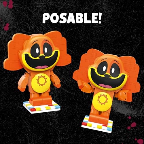Brickcraft Poppy Playtime Dogday Smiling Critters Building Set, 170 Piece Posable Orange Dog Figure with Sun Medallion, Collectible Indie Horror Game Building Toys Gift for Boys & Girls Ages 8 and Up — view 4