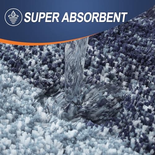 OLANLY Small Bathroom Rugs Mat 24x16, Extra Soft Absorbent Microfiber Bath Rugs, Rubber Backing, Quick Dry, Washable Bath Mats for Bathroom Floor, Tub and Shower, Home Decor Accessories, Airy Blue — view 3