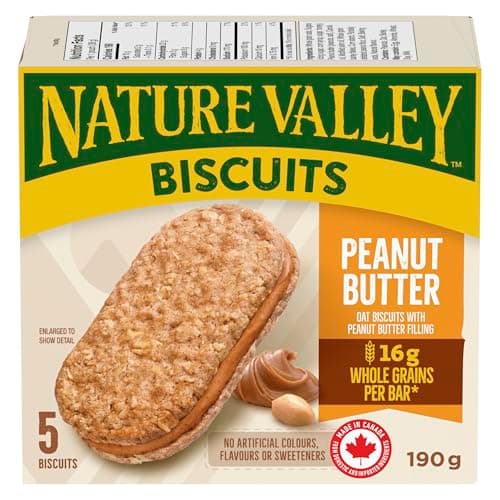 NATURE VALLEY Peanut Butter Biscuits, Snacks, Oat Biscuits with Peanut Butter Filling, No Artificial Colours, No Artificial Flavours, Pack of 5 — view 8