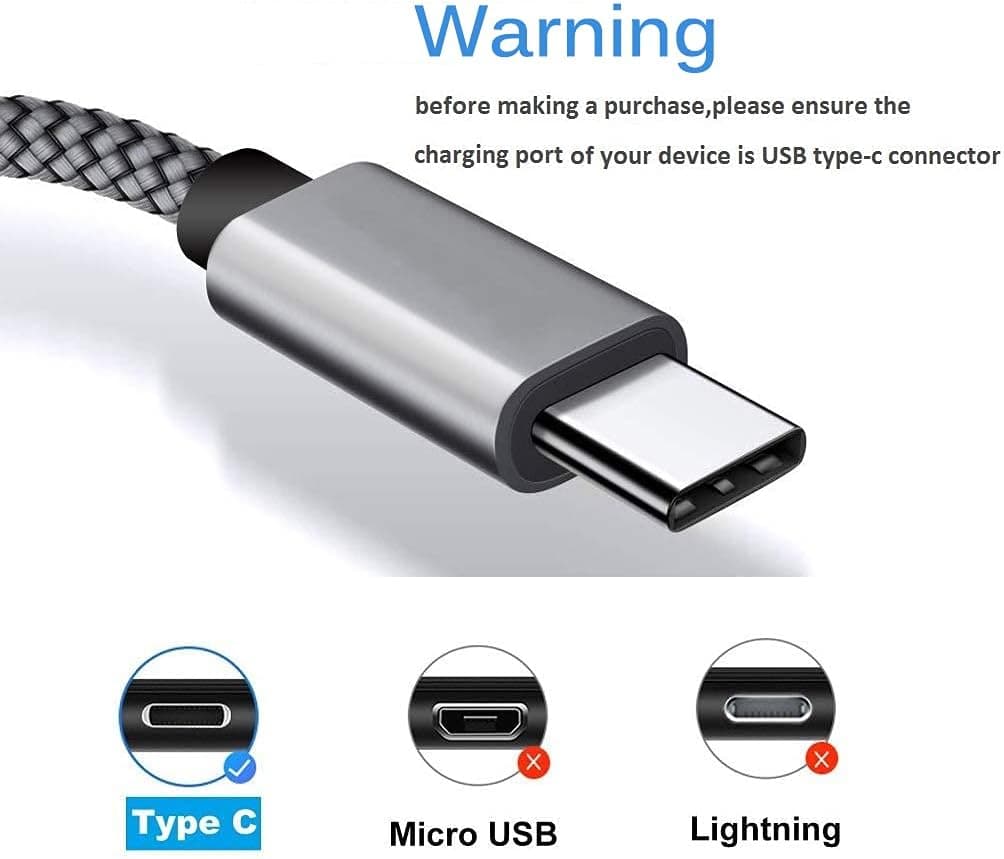 Yosou USB C Charger Cable 2M 2Pack USB A to USB C Type C Charger Fast Charging 3A Lead Braided for Samsung Galaxy S22 S21 S20,Pixel 8 7 6,PS5,Switch — view 6