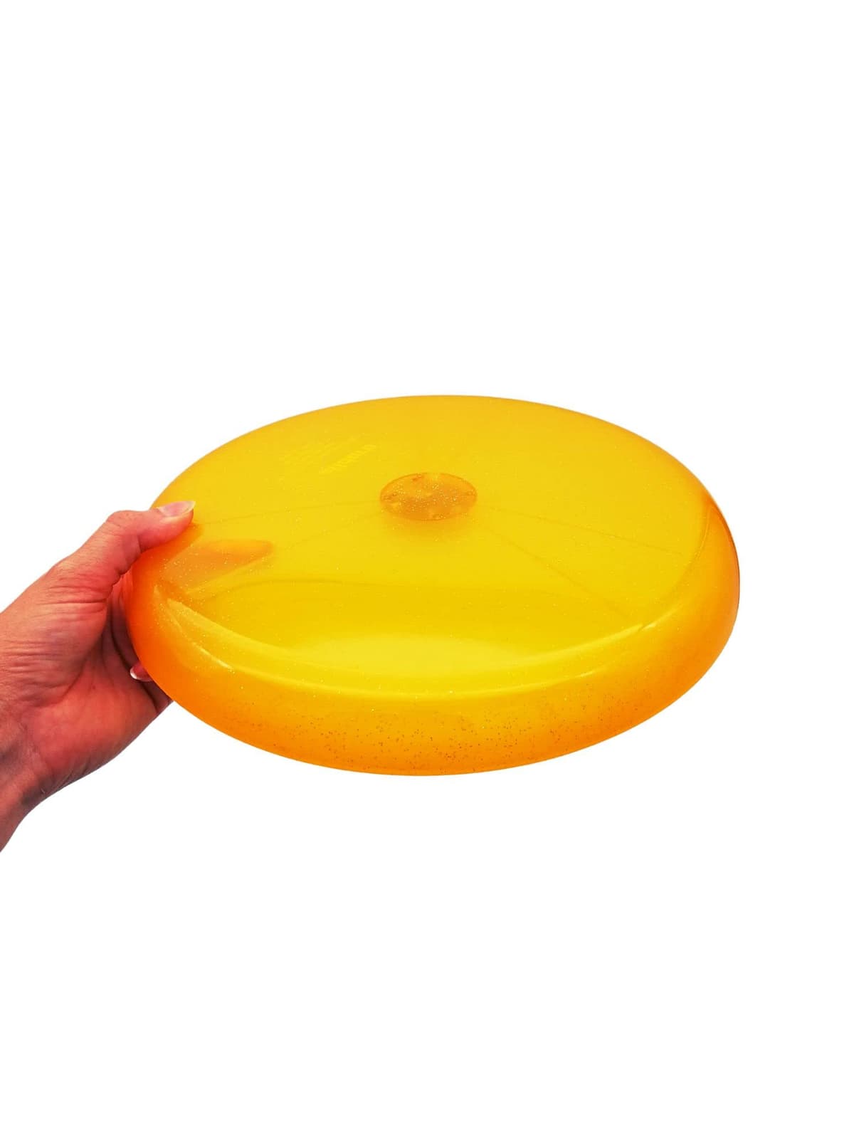 alldoro Sky Light, diámetro Aprox. Disco Frisbean de 27 cm con 3 LED para Playa, jardín y Exterior, Juego de Lanzamiento para niños a Partir de 4 años y Adultos, Color Naranja, (63019) — view 4