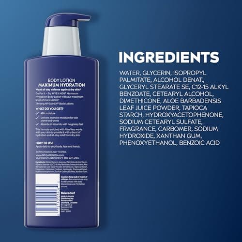 NIVEA MEN Real Madrid Limited Edition Design Maximum Hydration 48-Hour Moisture Body Lotion for Dry Skin, Aloe Vera Lotion for Men, 3-in-1 Body, Face and Hands, 16.9 Fl Oz Bottle — view 9