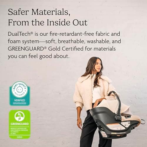 UPPAbaby Aria V2 Lightweight Infant Car Seat - Load Leg + Anti-Rebound Panel - Infant Insert + All-Weather FootCover Included - Direct Stroller Attachment- Ada (Sandstone) — view 4
