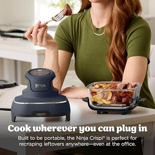 Ninja Crispi 4 in 1 Glass Air Fryer, 450°F, Non Toxic, 4QT and 6 Cup Containers with Lids, Dishwasher Safe, Cyberspace Gray, 1 Count, FN101GY — view 11