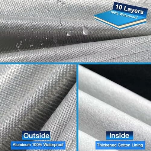Holthly 10 Layers SUV Car Cover Custom Fit for Subaru Outback (1994-2024) Waterproof All Weather for Automobiles, Outdoor Full Cover Rain Sun UV Protection.Silver