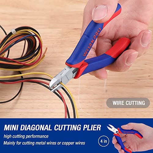 WORKPRO Mini Pliers Set, 3-Piece Small Pliers Tool Kit — view 5