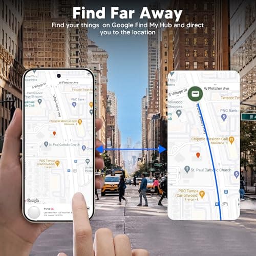 Air Tags for Android,Air Tags-4 Pack Android Tracker Tags,1 Year Battery Life,Google Find Trackers for Google'S Find Hub App Luggage Tracker for Keys, Luggage,etc. — view 3
