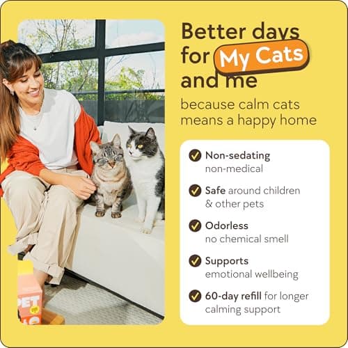 TherapetMD 60-Day Cat Calming Diffuser - Cat Pheromone Diffuser for Stress, Pee Spraying, Cat Fighting, Aggression, Excessive Meowing & Scratching - 60-Day Refill Included - Packaging May Vary — view 6