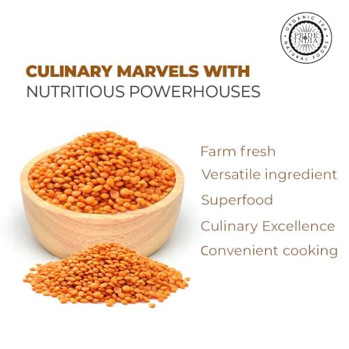 Pride Of India- Indian Split Masur Red Lentils - 1.5 lbs (680 gm) Jar - Maintains Body Weight, Good for Skin & Keep Bones Healthy- Source of Protein (10g) & Fiber (5g) per Serving — view 3