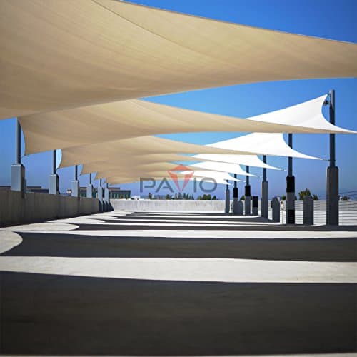 Patio Paradise 12' x 14' Sun Shade Sail Rectangle Canopy Patio Cover Sunlight Block Awning Heavy Duty Commercial Grade for Backyard Lawn Garden Outdoor Activities, Beige — view 5