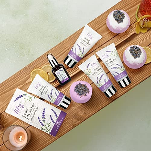 Gifts for Women, Birthday Gifts - 18-Piece Bath and Body Basket, Mothers Day Gift Basket for Mom, Lavender Spa Gift Basket for Women, Bath Collection, Spa Kit | Christmas Gift, Perfect Spa Present for Her Valentines Day — view 2